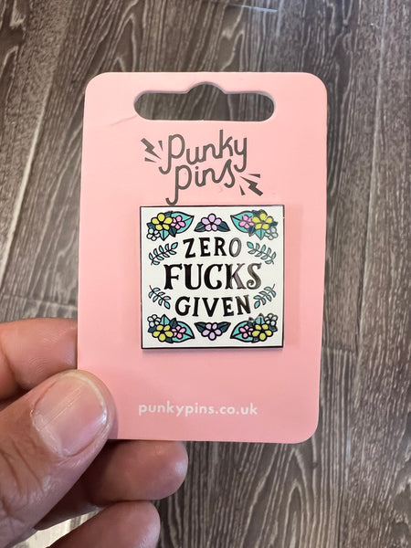 Zero fucks by Punky Pins